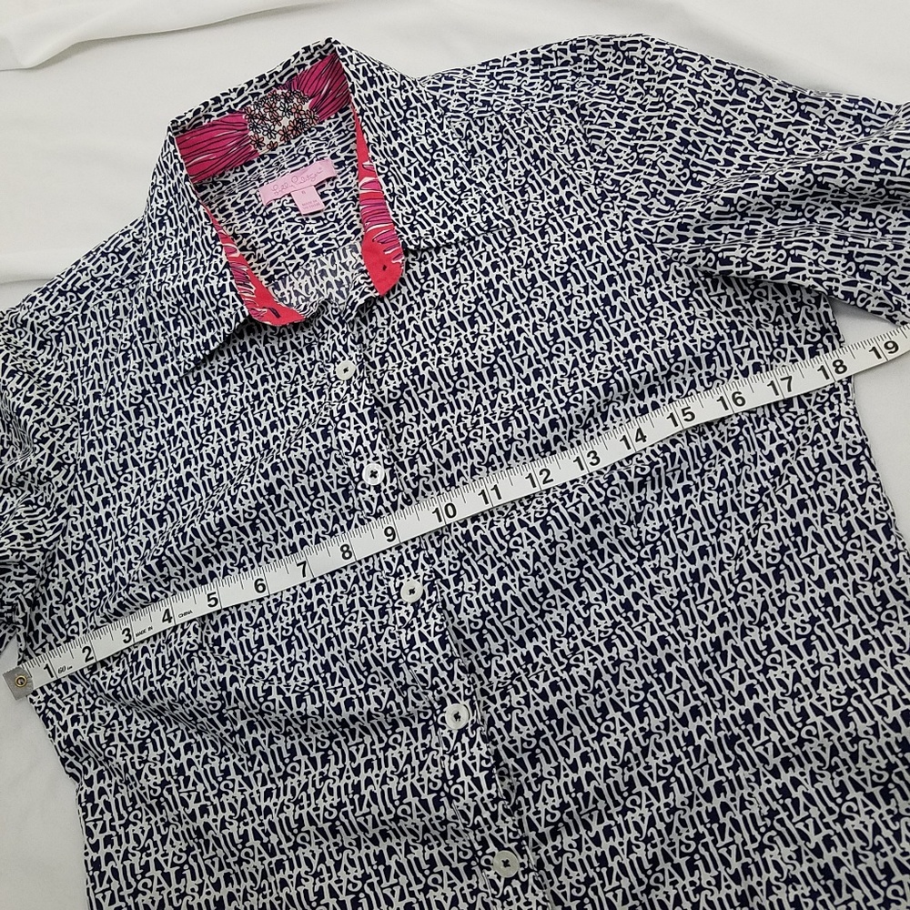 Lilly Pulitzer size 6 Sailing Button Down Blouse - Picture 7 of 8